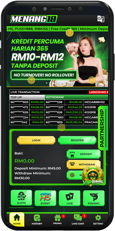 Cipta Akaun Guna Apl Mudah Alih Menang18